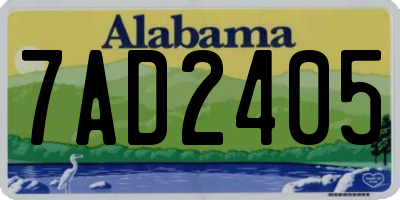 AL license plate 7AD2405
