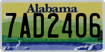 AL license plate 7AD2406