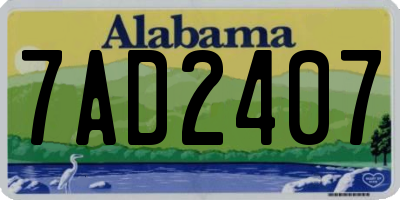 AL license plate 7AD2407