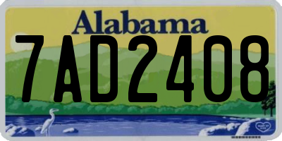AL license plate 7AD2408