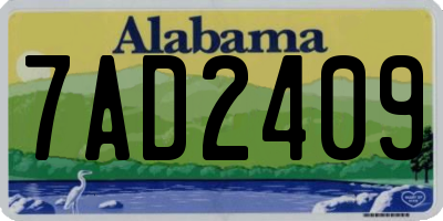AL license plate 7AD2409