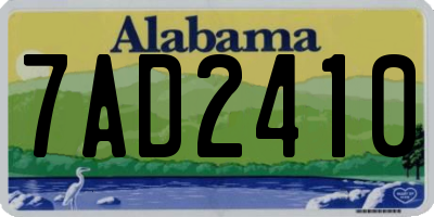 AL license plate 7AD2410
