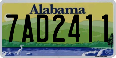 AL license plate 7AD2411