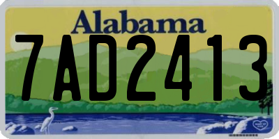 AL license plate 7AD2413