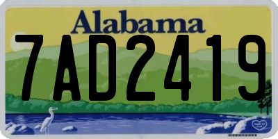 AL license plate 7AD2419