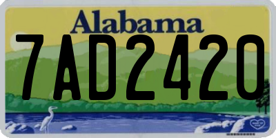 AL license plate 7AD2420