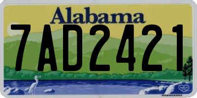 AL license plate 7AD2421