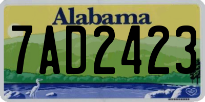 AL license plate 7AD2423