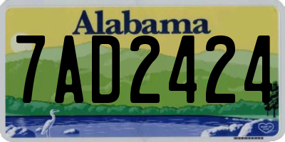 AL license plate 7AD2424