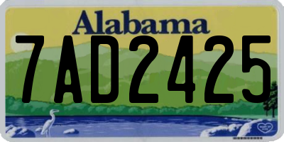 AL license plate 7AD2425