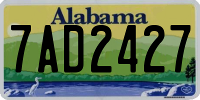AL license plate 7AD2427