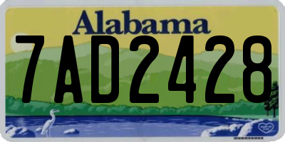 AL license plate 7AD2428