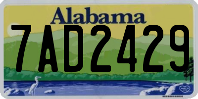 AL license plate 7AD2429