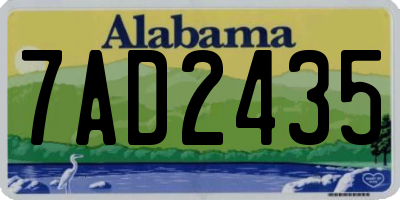 AL license plate 7AD2435