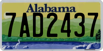AL license plate 7AD2437