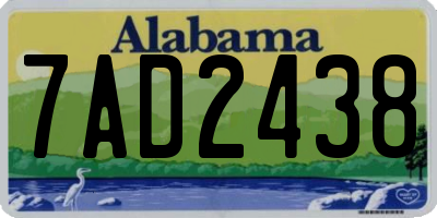 AL license plate 7AD2438