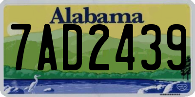 AL license plate 7AD2439