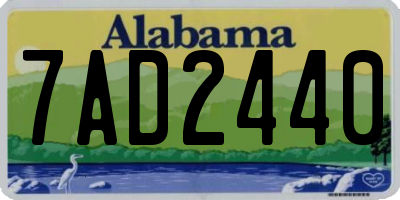 AL license plate 7AD2440