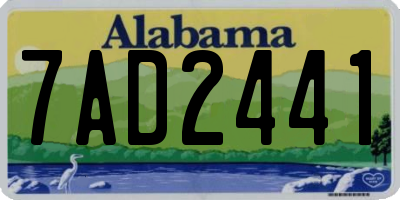 AL license plate 7AD2441