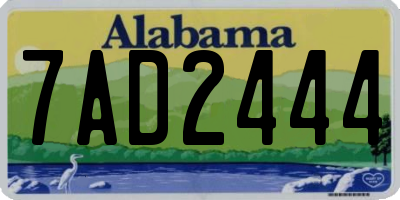 AL license plate 7AD2444