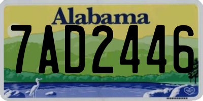 AL license plate 7AD2446