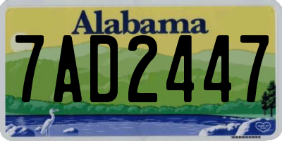 AL license plate 7AD2447