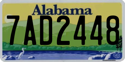 AL license plate 7AD2448