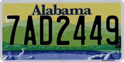 AL license plate 7AD2449