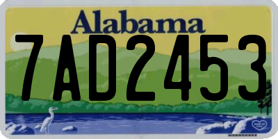 AL license plate 7AD2453