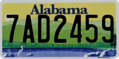 AL license plate 7AD2459