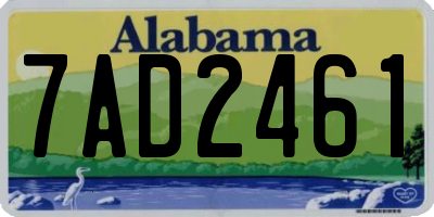 AL license plate 7AD2461