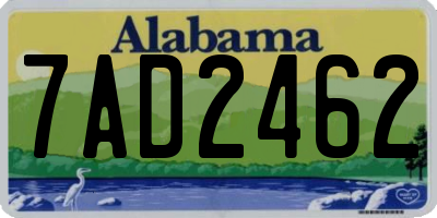 AL license plate 7AD2462