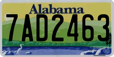 AL license plate 7AD2463