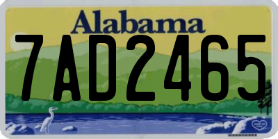 AL license plate 7AD2465