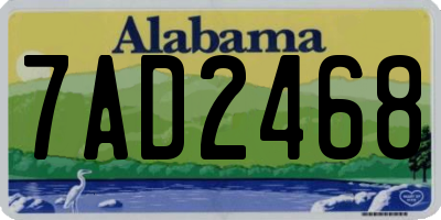 AL license plate 7AD2468