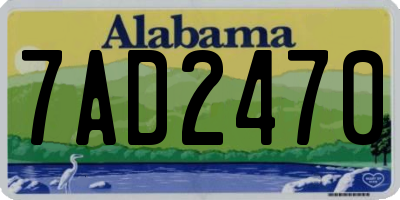 AL license plate 7AD2470