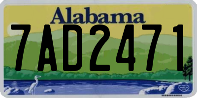 AL license plate 7AD2471