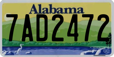 AL license plate 7AD2472