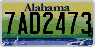 AL license plate 7AD2473