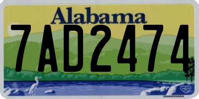 AL license plate 7AD2474