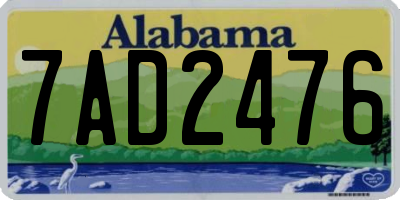AL license plate 7AD2476