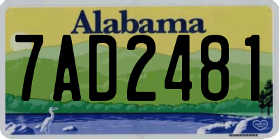 AL license plate 7AD2481