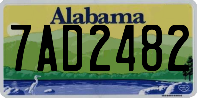 AL license plate 7AD2482