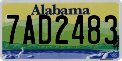 AL license plate 7AD2483