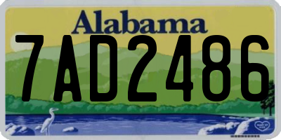 AL license plate 7AD2486