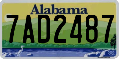 AL license plate 7AD2487