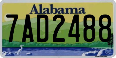 AL license plate 7AD2488