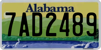 AL license plate 7AD2489