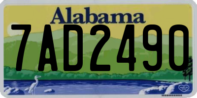 AL license plate 7AD2490