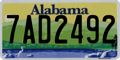 AL license plate 7AD2492